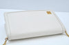 Authentic GIVENCHY Leather Shoulder Cross Body Bag White Junk K9618