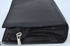 Authentic BALLY Leather Clutch Bag Black K9622