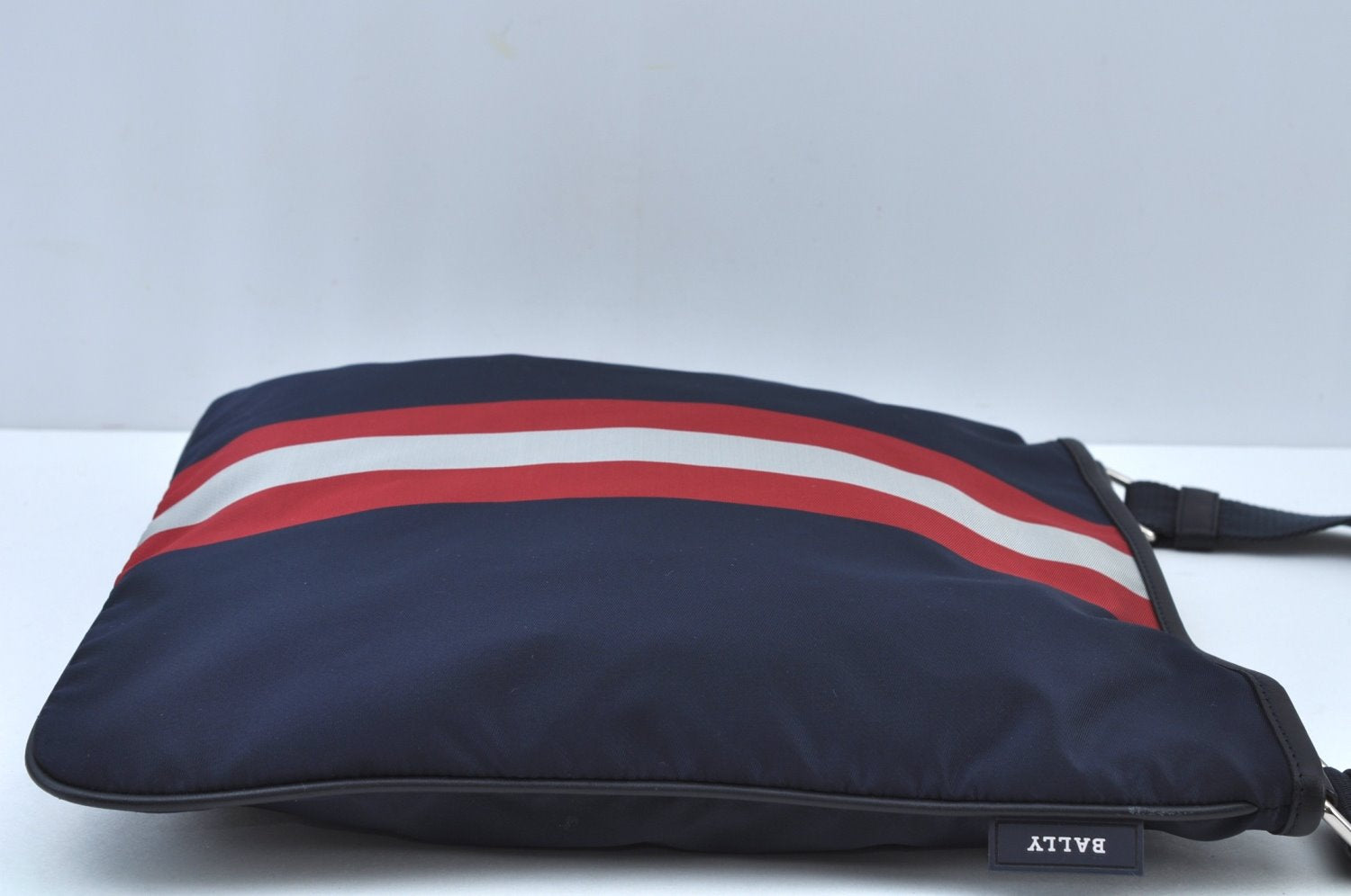 Authentic BALLY Nylon Shoulder Cross Body Bag Navy Blue K9624