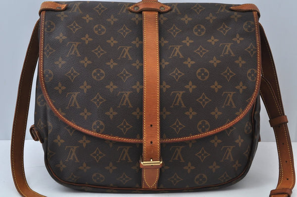 Authentic Louis Vuitton Monogram Saumur 35 Shoulder Cross Bag M42254 LV K9631