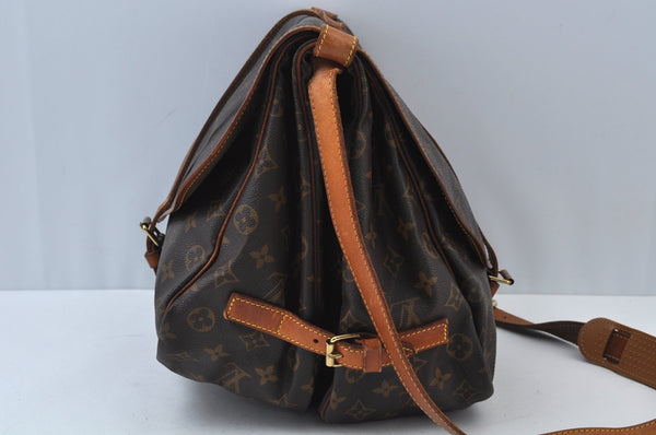 Authentic Louis Vuitton Monogram Saumur 35 Shoulder Cross Bag M42254 LV K9631