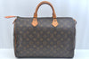 Authentic Louis Vuitton Monogram Speedy 35 Hand Boston Bag M41524 LV K9632