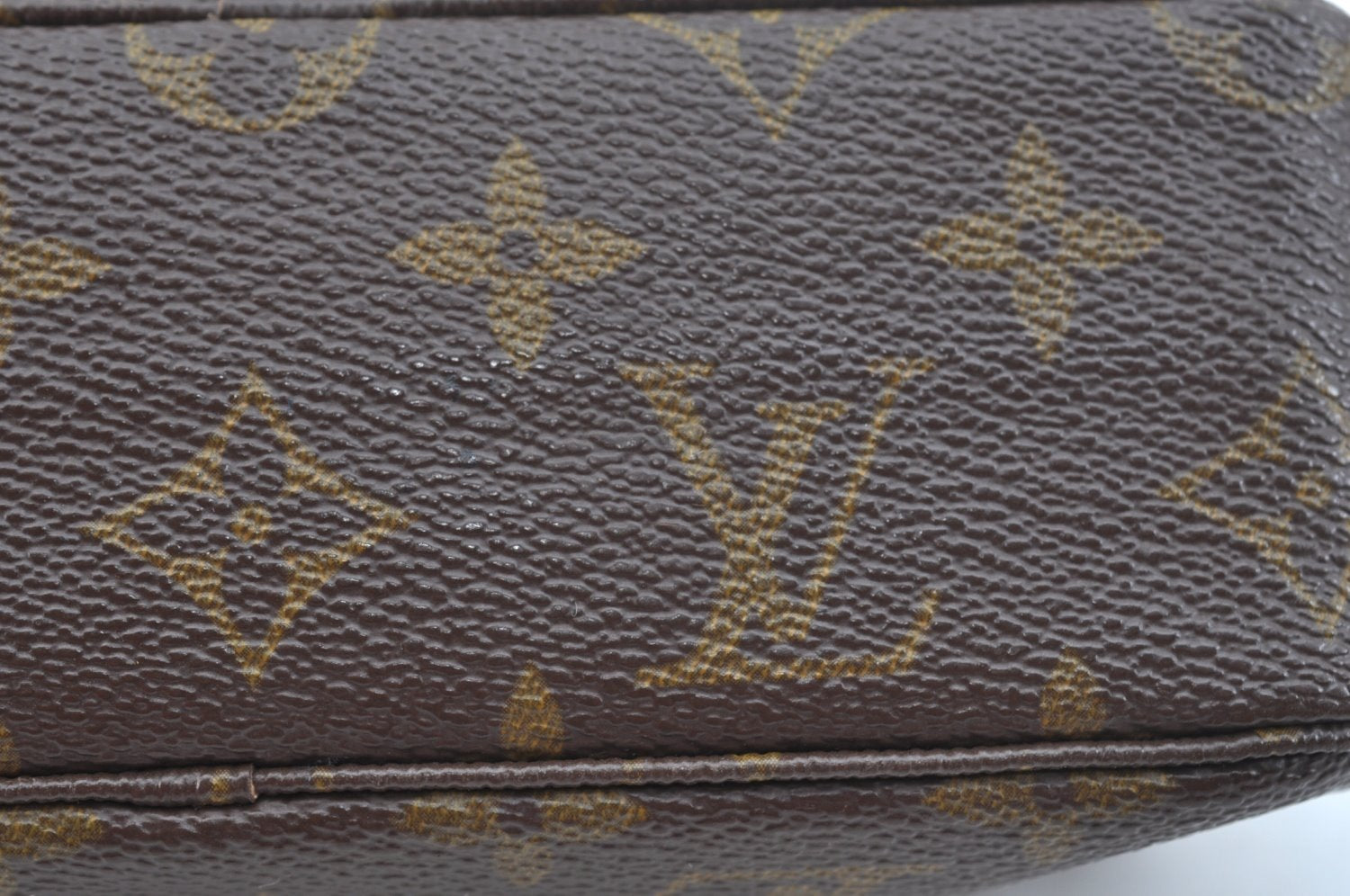 Auth Louis Vuitton Monogram Trousse Toilette 18 Clutch Hand Bag Old Model K9633