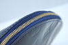Auth Louis Vuitton Monogram Vernis Pochette Cosmetic Pouch Blue M90052 LV K9634