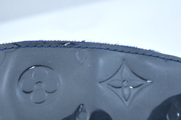 Auth Louis Vuitton Monogram Vernis Pochette Cosmetic Pouch Blue M90052 LV K9634