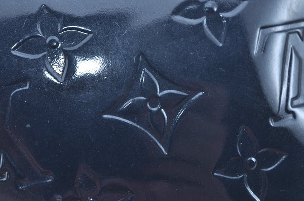 Auth Louis Vuitton Monogram Vernis Pochette Cosmetic Pouch Blue M90052 LV K9634