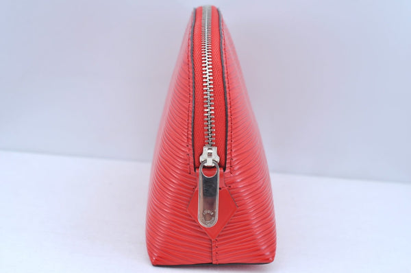 Authentic Louis Vuitton Epi Pochette Cosmetic Pouch Purse Red M41114 LV K9635