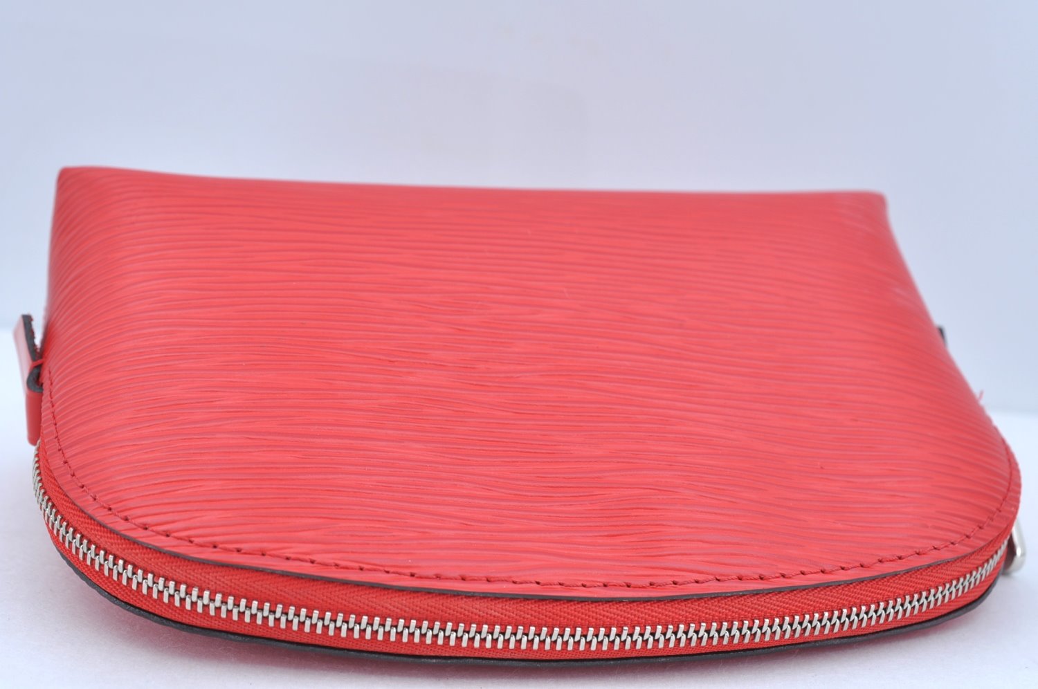 Authentic Louis Vuitton Epi Pochette Cosmetic Pouch Purse Red M41114 LV K9635