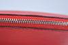 Authentic Louis Vuitton Epi Pochette Cosmetic Pouch Purse Red M41114 LV K9635