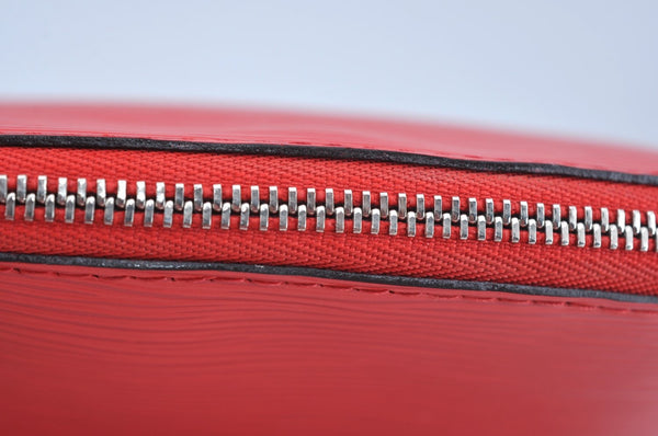Authentic Louis Vuitton Epi Pochette Cosmetic Pouch Purse Red M41114 LV K9635