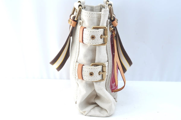 Authentic Louis Vuitton Cruise Line Globe Shopper PM Tote Bag M95115 Red K9636