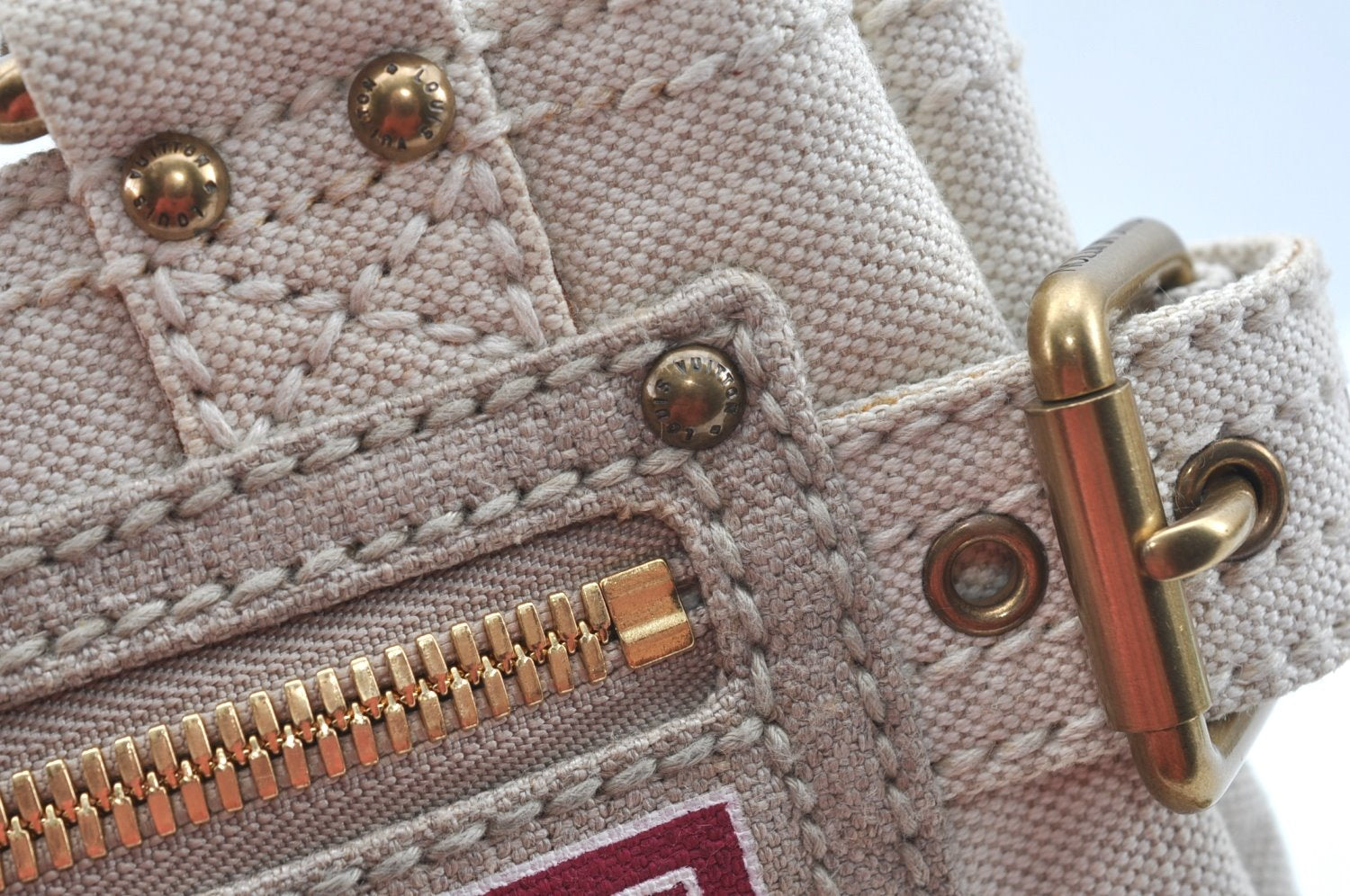 Authentic Louis Vuitton Cruise Line Globe Shopper PM Tote Bag M95115 Red K9636