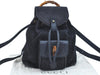 Authentic GUCCI Bamboo Backpack Suede Leather White Navy K9637
