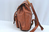 Authentic GUCCI Bamboo Backpack Leather White Brown K9646