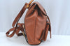 Authentic GUCCI Bamboo Backpack Leather White Brown K9646