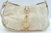 Authentic PRADA Nylon Tessuto Leather Shoulder Bag White K9647