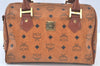 Authentic MCM Visetos Leather Vintage Shoulder Hand Bag Brown K9648