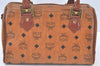 Authentic MCM Visetos Leather Vintage Shoulder Hand Bag Brown K9648