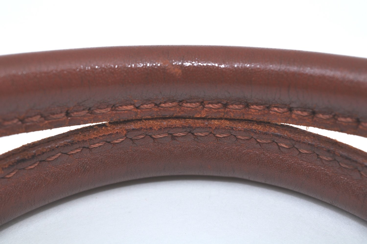 Authentic MCM Visetos Leather Vintage Shoulder Hand Bag Brown K9648