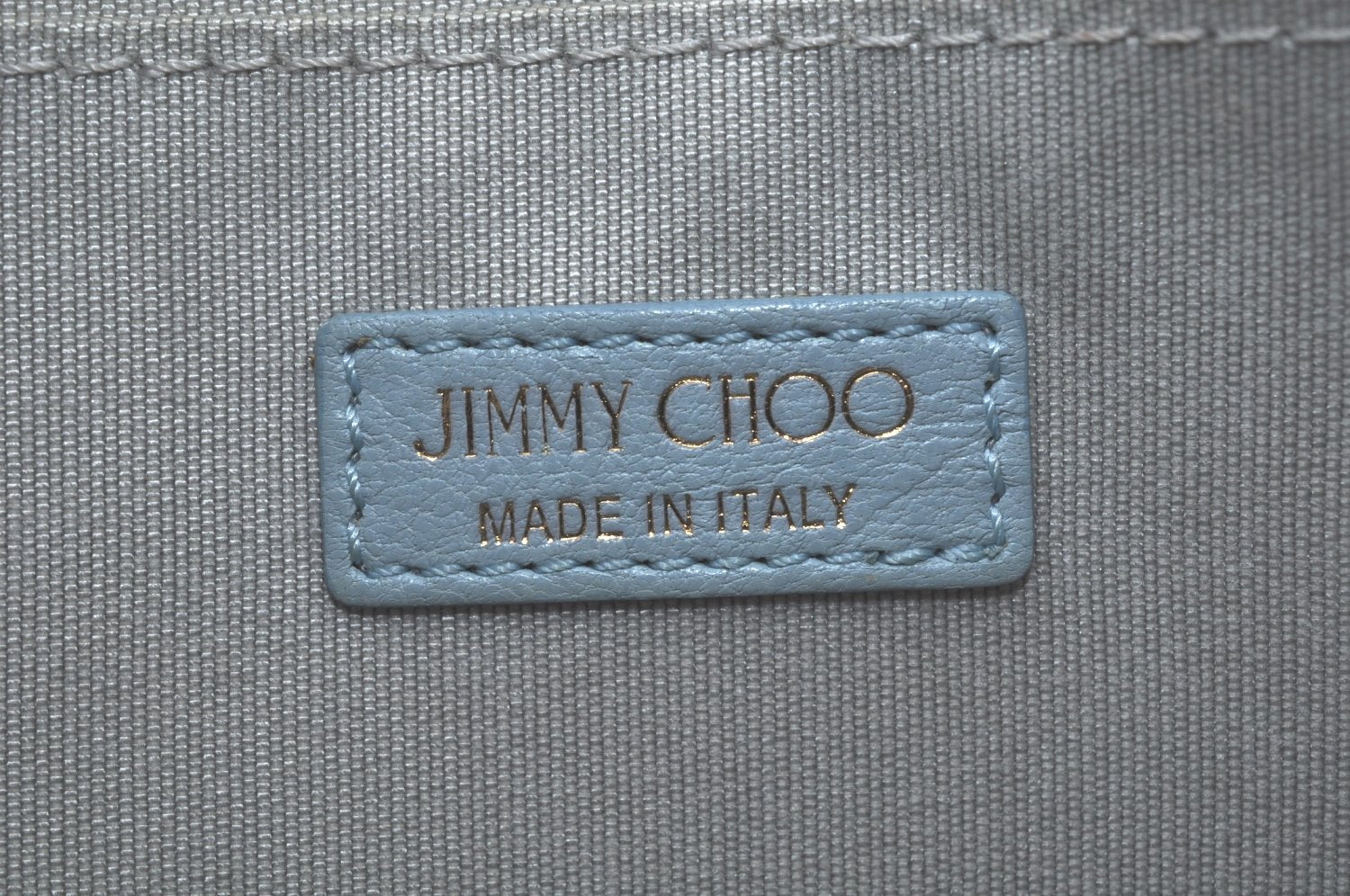 Authentic JIMMY CHOO Star Studs Leather Clutch Bag Purse LightBlue K9652