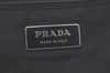 Authentic PRADA Nylon Tessuto Leather Tote Hand Bag Black K9653