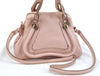 Auth Chloe Paraty Small 2Way Shoulder Hand Bag Purse Leather Pink Beige K9654