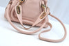 Auth Chloe Paraty Small 2Way Shoulder Hand Bag Purse Leather Pink Beige K9654