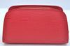 Authentic Louis Vuitton Epi Dauphine Cosmetic Pouch Red M48447 LV K9658