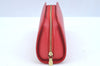 Authentic Louis Vuitton Epi Dauphine Cosmetic Pouch Red M48447 LV K9658