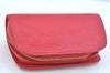 Authentic Louis Vuitton Epi Dauphine Cosmetic Pouch Red M48447 LV K9658