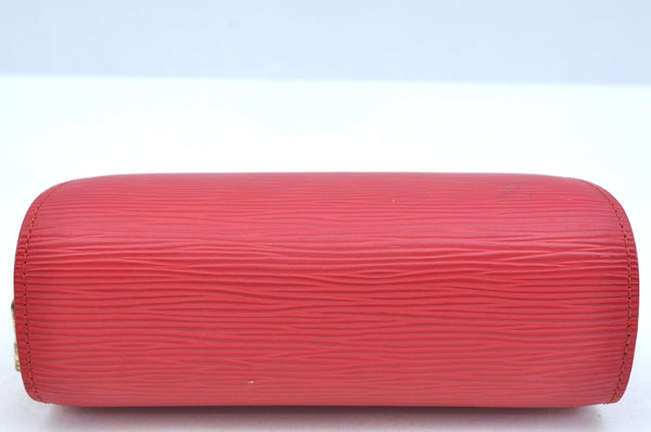 Authentic Louis Vuitton Epi Dauphine Cosmetic Pouch Red M48447 LV K9658