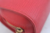 Authentic Louis Vuitton Epi Dauphine Cosmetic Pouch Red M48447 LV K9658