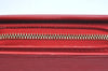 Authentic Louis Vuitton Epi Dauphine Cosmetic Pouch Red M48447 LV K9658