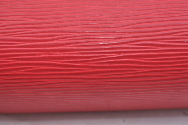 Authentic Louis Vuitton Epi Dauphine Cosmetic Pouch Red M48447 LV K9658