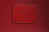 Authentic Louis Vuitton Epi Dauphine Cosmetic Pouch Red M48447 LV K9658