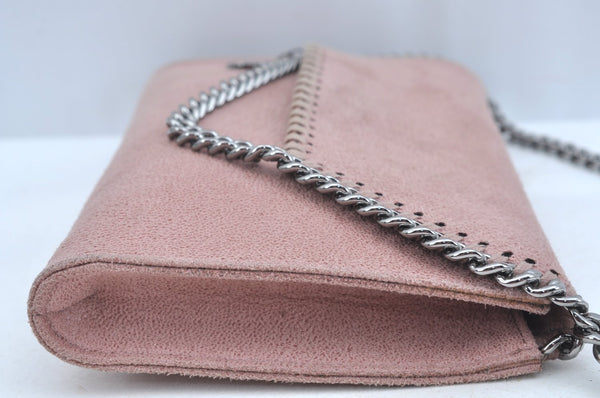 Auth Stella McCartney Falabella chain shoulder cross body bag Leather Pink K9659