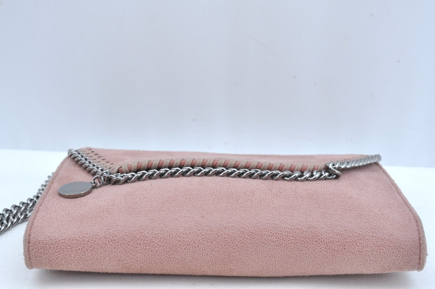 Auth Stella McCartney Falabella chain shoulder cross body bag Leather Pink K9659