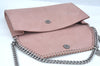Auth Stella McCartney Falabella chain shoulder cross body bag Leather Pink K9659