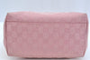 Authentic GUCCI Shoulder Bag GG Canvas Leather Pink K9660