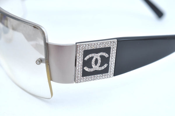 Authentic CHANEL Sunglasses Rhinestone CC Logos CoCo Mark Black K9661