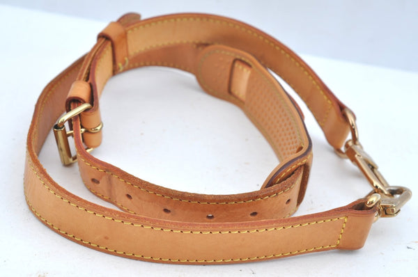 Authentic Louis Vuitton Leather Shoulder Strap Beige 35.8-42.9" LV K9663