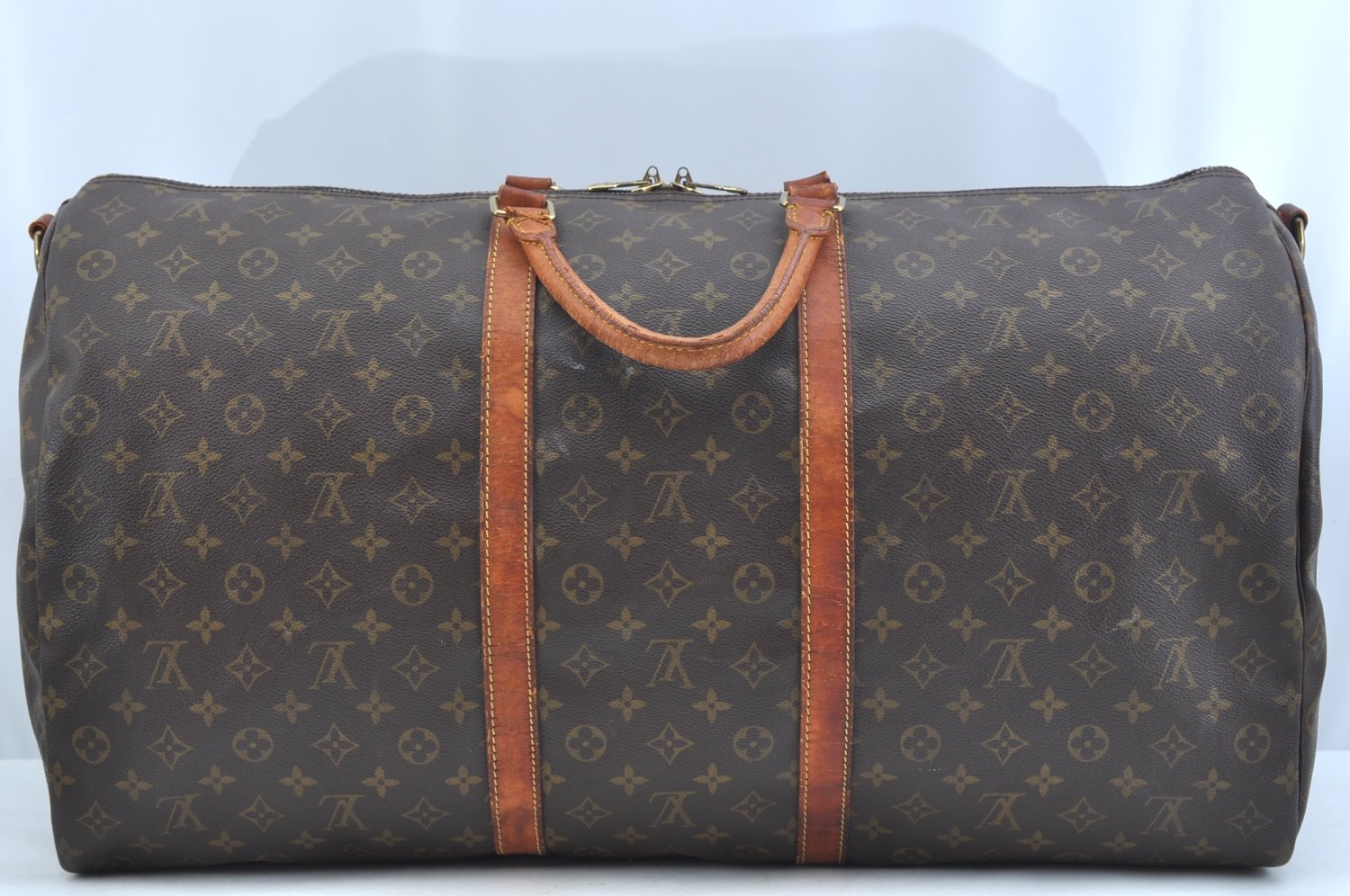 Authentic Louis Vuitton Monogram Keepall Bandouliere 60 M41412 Boston Bag K9665
