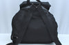 Authentic PRADA Nylon Tessuto Leather Backpack Black K9666