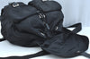 Authentic PRADA Nylon Tessuto Leather Backpack Black K9666