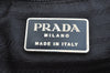 Authentic PRADA Nylon Tessuto Leather Backpack Black K9666