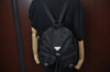 Authentic PRADA Nylon Tessuto Leather Backpack Black K9666