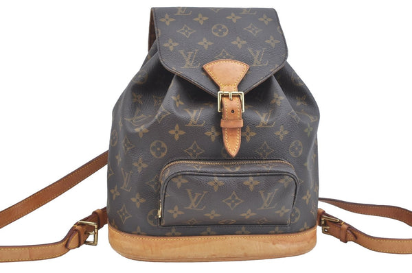 Authentic Louis Vuitton Monogram Montsouris MM Backpack M51136 LV K9669