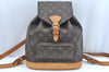 Authentic Louis Vuitton Monogram Montsouris MM Backpack M51136 LV K9669