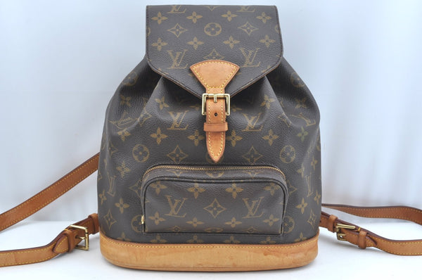 Authentic Louis Vuitton Monogram Montsouris MM Backpack M51136 LV K9669