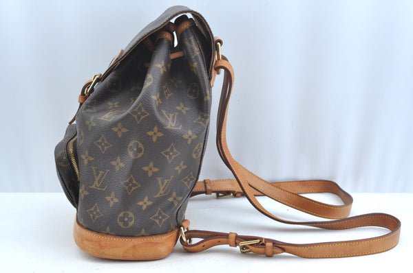 Authentic Louis Vuitton Monogram Montsouris MM Backpack M51136 LV K9669